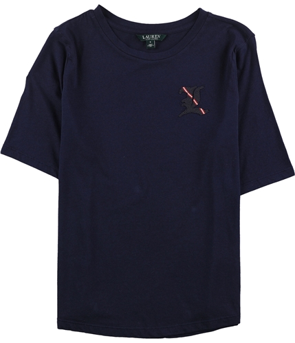 Ralph Lauren Womens L Embellished T-Shirt navy S