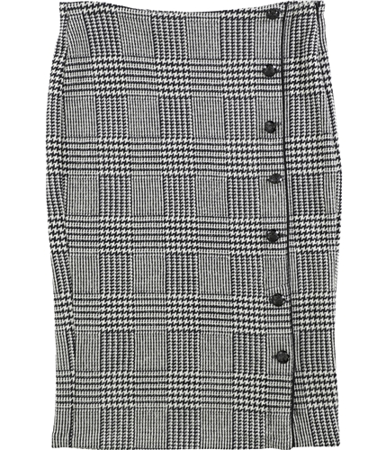 Ralph Lauren Womens Houndstooth Side Button Pencil Skirt multi S