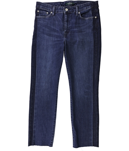 Ralph Lauren Womens Solid Straight Leg Jeans navy 2x27