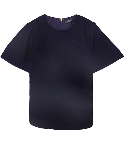 Ralph Lauren Womens Velvet Pullover Blouse purple 2