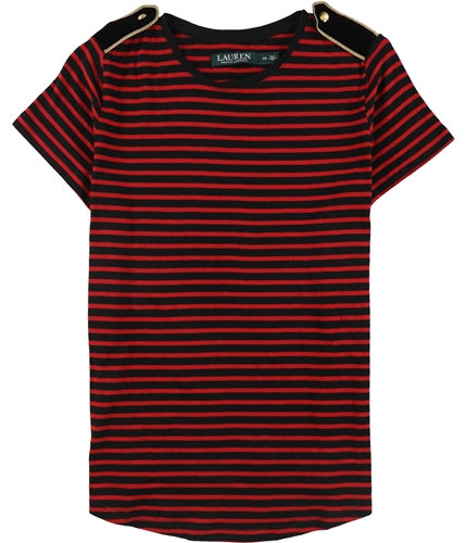 Ralph Lauren Womens Epaulet Basic T-Shirt black XS