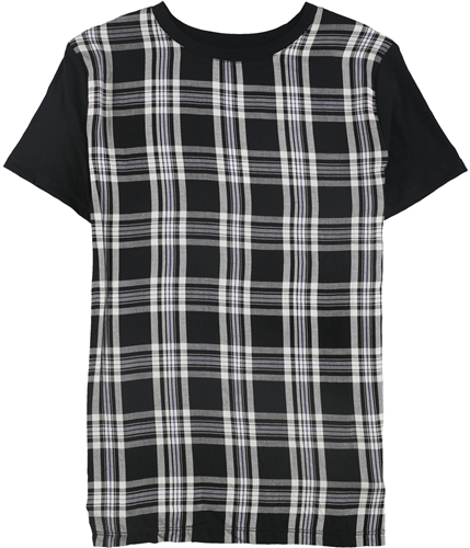 Ralph Lauren Womens Plaid Basic T-Shirt black S