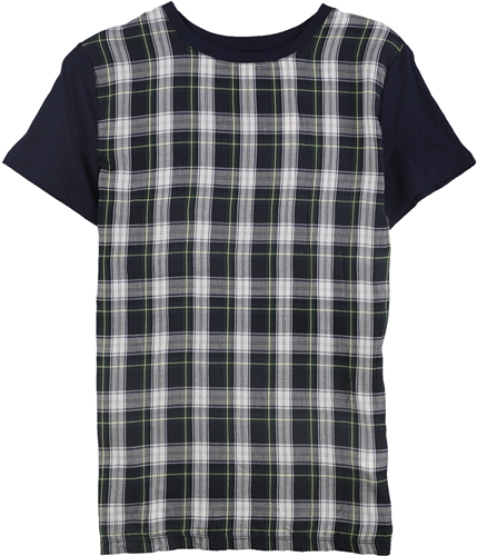 Ralph Lauren Womens Plaid Basic T-Shirt navy XS