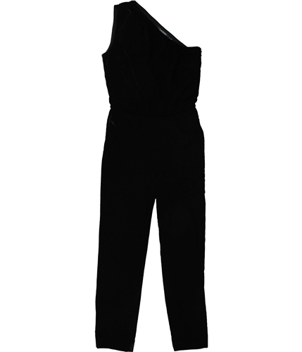 Ralph Lauren Womens Velvet One Shoulder Jumpsuit black 2
