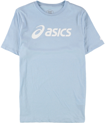 ASICS Mens Lockup Logo Graphic T-Shirt lightblue S