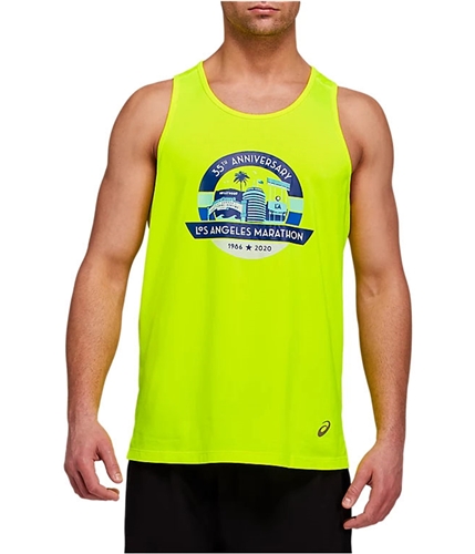 ASICS Mens LA Run Singlet Tank Top 750 L
