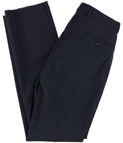 Kenneth Cole Mens Plaid Dress Pants Slacks navy 30x35
