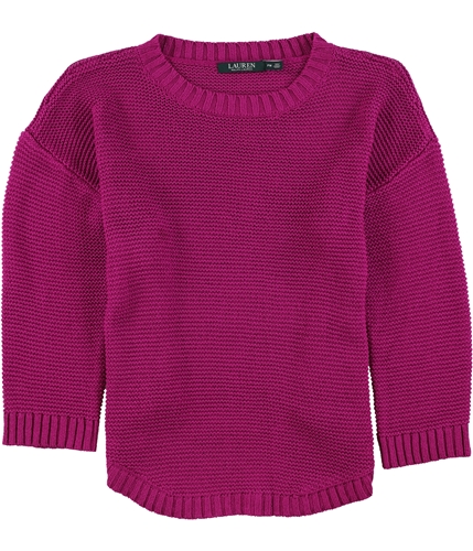 Ralph Lauren Womens Solid Knit Sweater purple PM