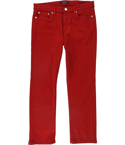 Ralph Lauren Womens PFD Denim Straight Leg Jeans red 8P/25