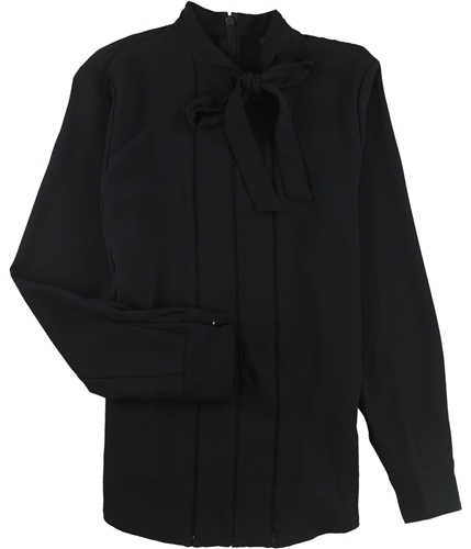Ralph Lauren Womens Necktie Pullover Blouse black 6P