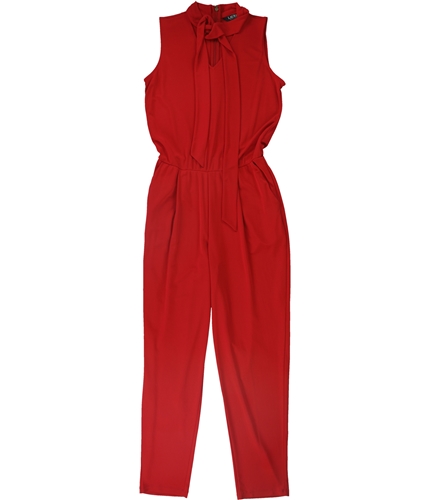 Ralph Lauren Womens Tie Front Jumpsuit red PM