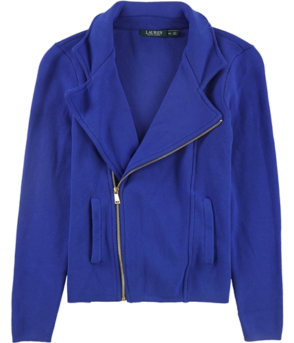 Ralph Lauren Womens Full-Zip Jacket blue PS