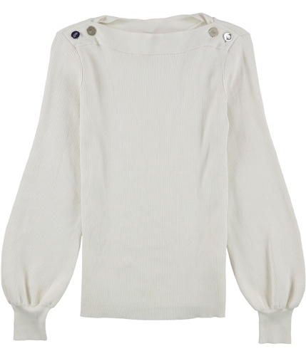 Ralph Lauren Womens Button Shoulder Pullover Sweater natural PXS