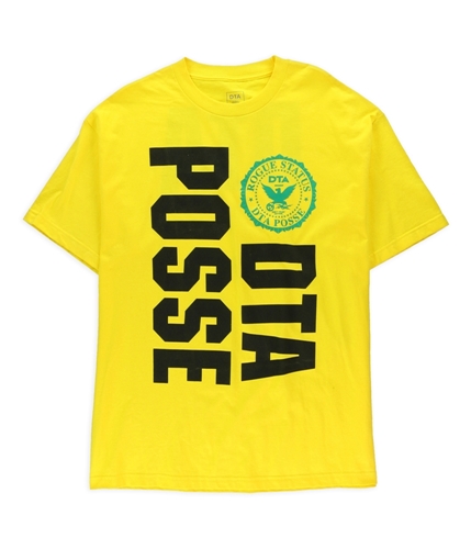 DTA Mens Posse Crest Graphic T-Shirt yellowblackgreen XL