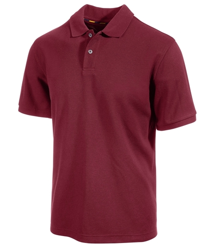 Club Room Mens Cross Haven Rugby Polo Shirt clayred Big 2X