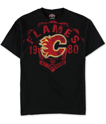 Old Time Hockey Mens Calagry Flames Graphic T-Shirt redrouge M