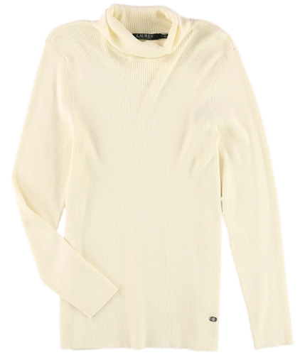 Ralph Lauren Womens Ribbed Pullover Sweater ivory 1X