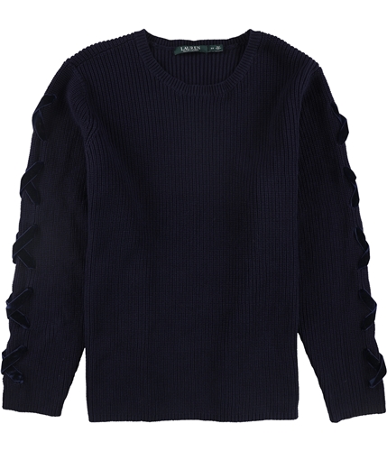 Ralph Lauren Womens Criss-Cross Pullover Sweater navy 3X