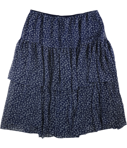 Ralph Lauren Womens Aubrianna A-line Skirt navy 3X
