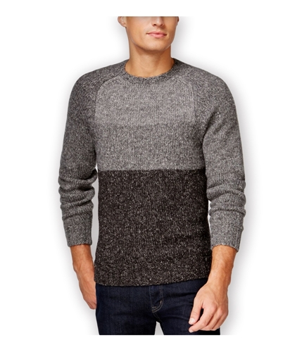 Club Room Mens Colorblock Crew-Neck Knit Sweater charcoalhtr M