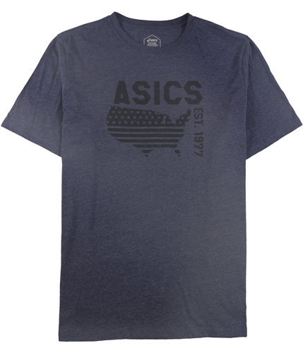 ASICS Mens Vintage America Graphic T-Shirt blue 2XL