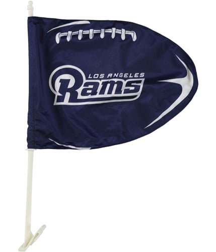 WinCraft Unisex LA Rams Football Shaped Car Flag Souvenir navywhite