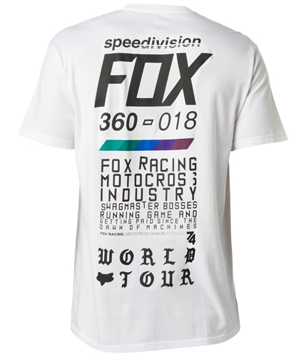 FOX Mens Paid Logo Graphic T-Shirt optwht 2XL