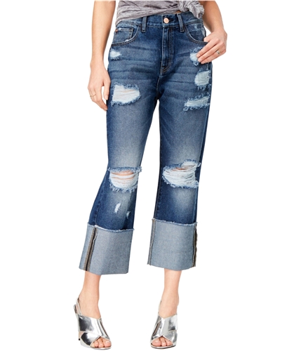 M1858 Womens Distressed & Ripped Cropped Jeans sunset 4x27