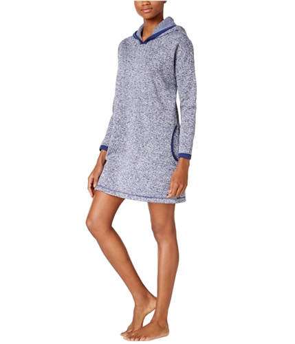 Nautica Womens Lounge Hoodie Pajama Sweater blue L