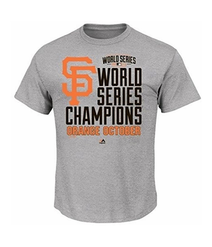 Majestic Mens 2014 World Champ Giants Graphic T-Shirt gray S