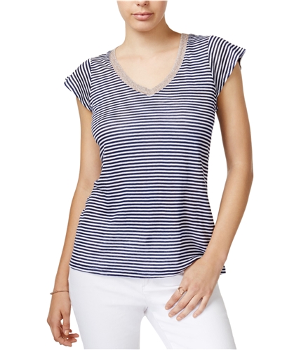 maison Jules Womens Striped Basic T-Shirt blunotteco XXS