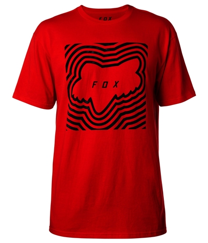 FOX Mens Fox Log Graphic T-Shirt darkred XL