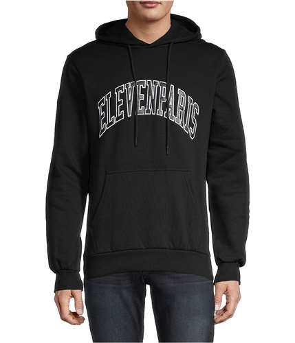Elevenparis Mens Logo Hoodie Sweatshirt black M