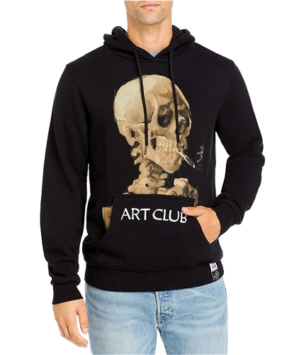 Elevenparis Mens Art Club Hoodie Sweatshirt black S