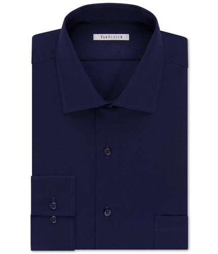 Van Heusen Mens Textured Button Up Dress Shirt rivierablue 17.5