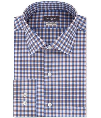 Van Heusen Mens Flex Button Up Dress Shirt blue 16.5