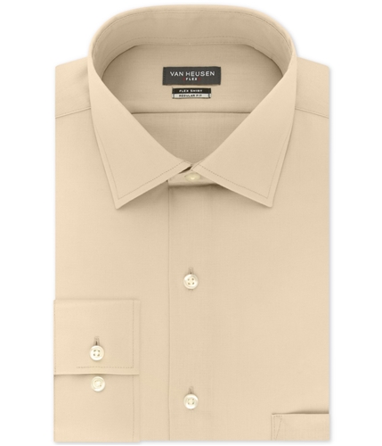 Van Heusen Mens Wrinkle Free Button Up Dress Shirt beige 19