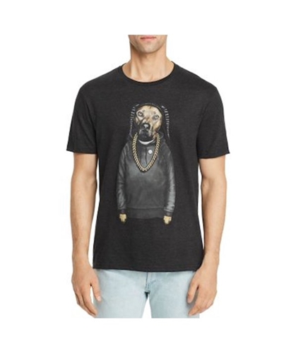 Elevenparis Mens Rap Dog Graphic T-Shirt black S