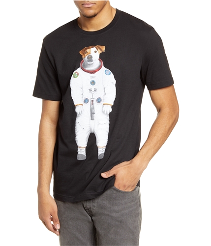 Elevenparis Mens Rover Dog Graphic T-Shirt black S