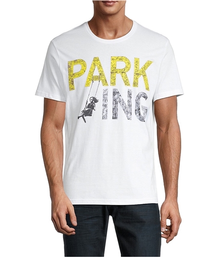 Elevenparis Mens Parking Graphic T-Shirt yellow S