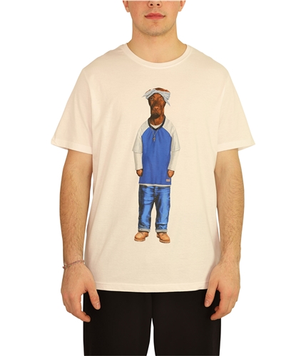 Elevenparis Mens Two Rap Dog Graphic T-Shirt white S