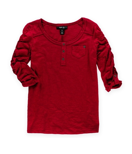 Style&co. Womens Solid Pocket Henley Shirt coutureberry PS