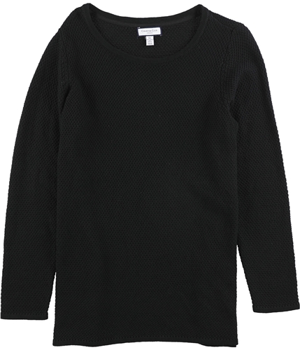Charter Club Womens Textured Tunic Sweater deepblack 0X