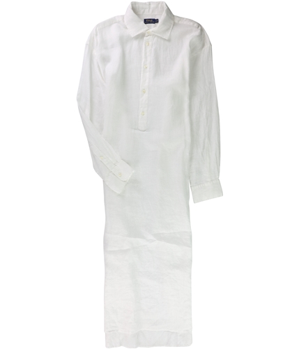 Ralph Lauren Womens Elongated Tunic Blouse white L