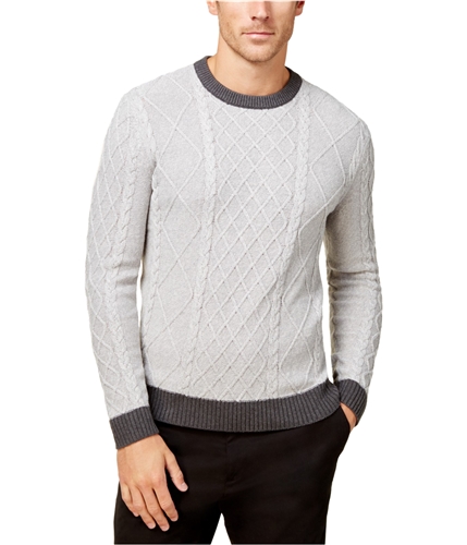 Club Room Mens Mixed Cable Pullover Sweater alloyhtr S