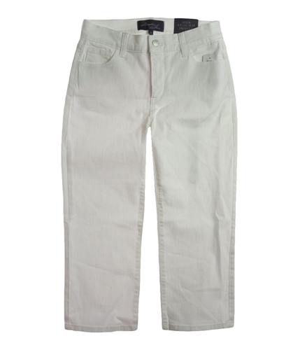 NYDJ Womens Solid Rhinestone Regular Fit Jeans white 1/2x26