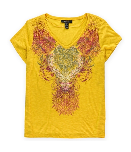 Style&co. Womens Mandala Graphic T-Shirt gold M