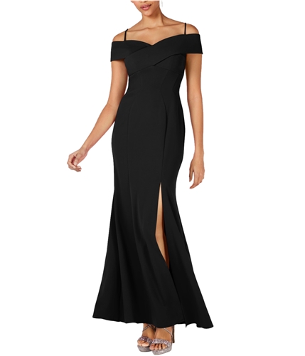 Nightway Womens Solid Gown Dress black 4