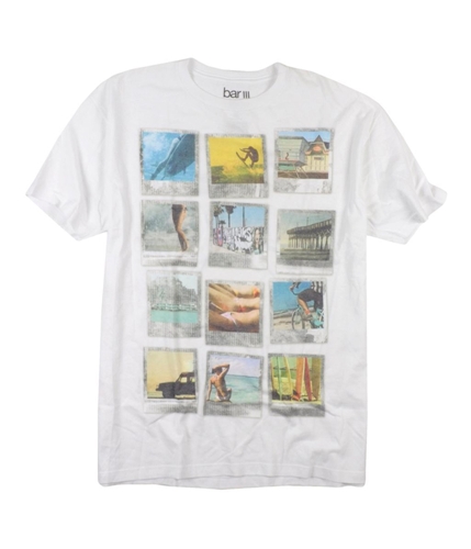 bar III Mens Beach Snapshots Graphic T-Shirt whitepure L