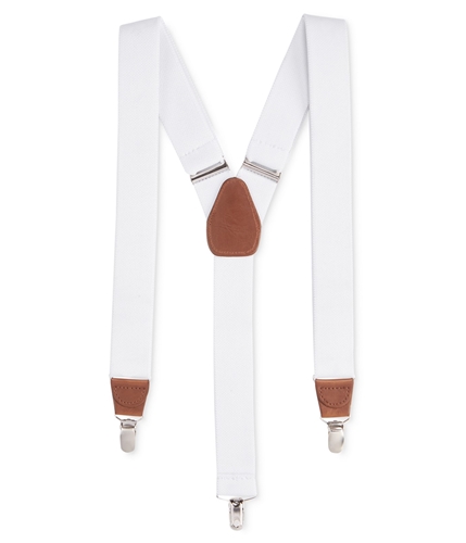 Club Room Mens Solid Medium Suspenders white One Size